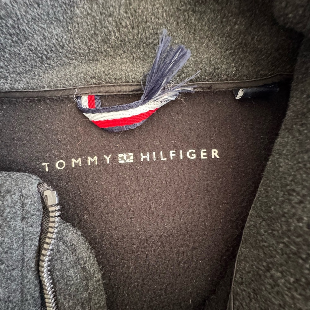 Jacket Fleece Tommy Hilfiger Gray and Black Lightweight Jacket - Picture 8 of 15